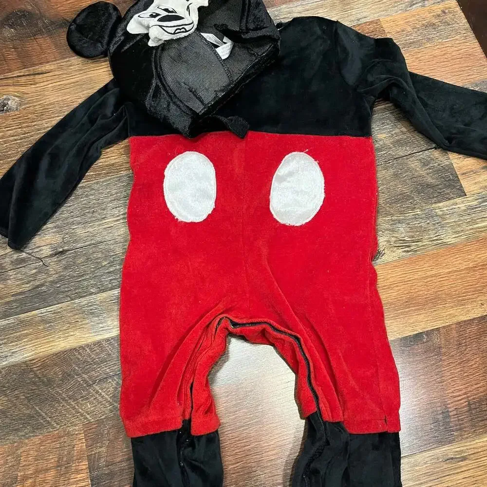 Disney Store Mickey Mouse Plush Costume Baby Toddler 6-12 Months Halloween - Picture 1 of 4